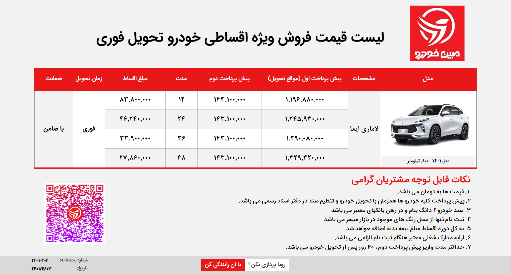 فروش اقساطی لاماری